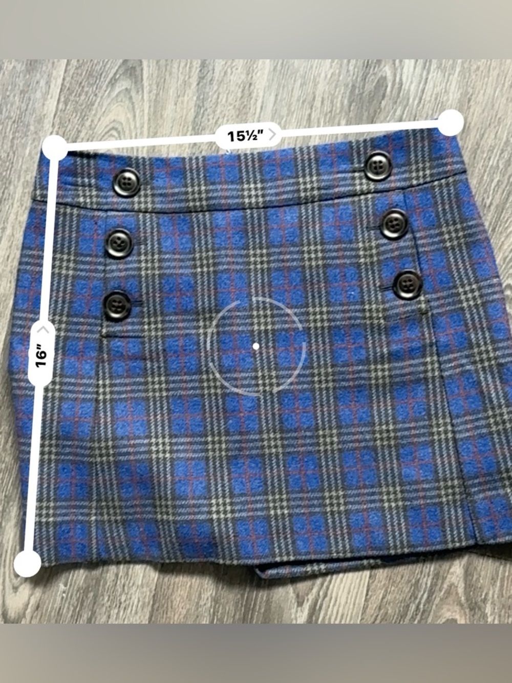 Y2K Gap Plaid wool mini skirt - Picture 6 of 6